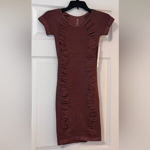AURA BODYCON MIDI DRESS SZ SMALL NWT